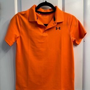 Under Armour Boys Bright Orange Performance Polo size Youth M